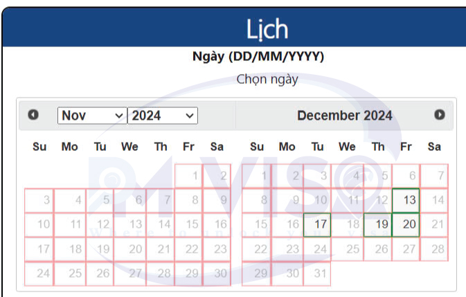 Lịch phỏng vấn visa du lịch Mỹ cập nhật mới nhất ngày 19/11/2024