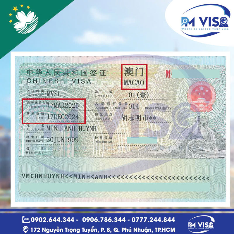 visa macao thành công